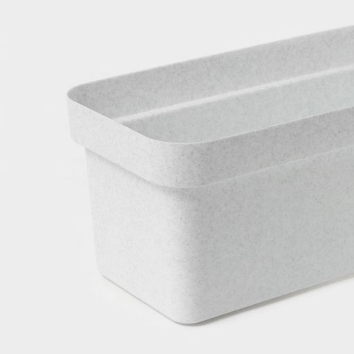 Цена за 2 шт. Ящик балконный для цветов «Эко», 8 л, 40×17×16 см, пластиковый, цвет светлый гранит