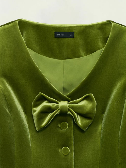 Приталенный жакет с бантом / Zarina