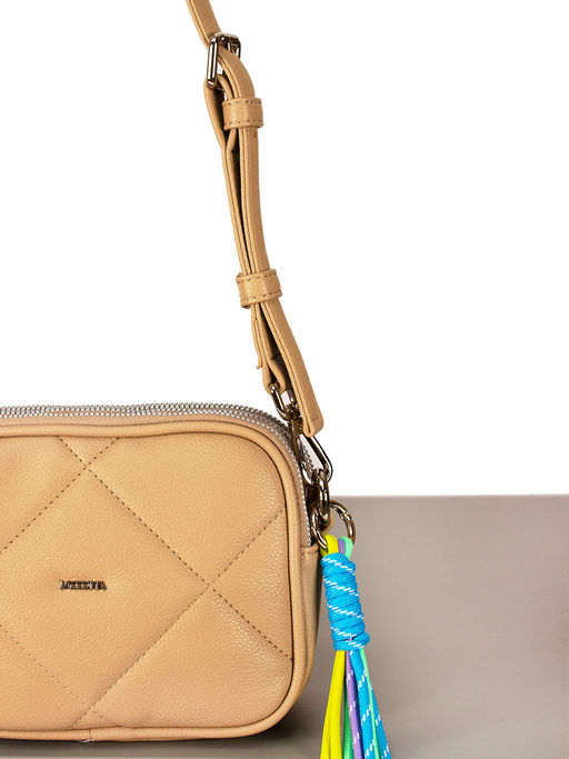 LACCOMA сумка Долли-ЛЦ802-желто-коричневый эко кожа хлопок фото 4