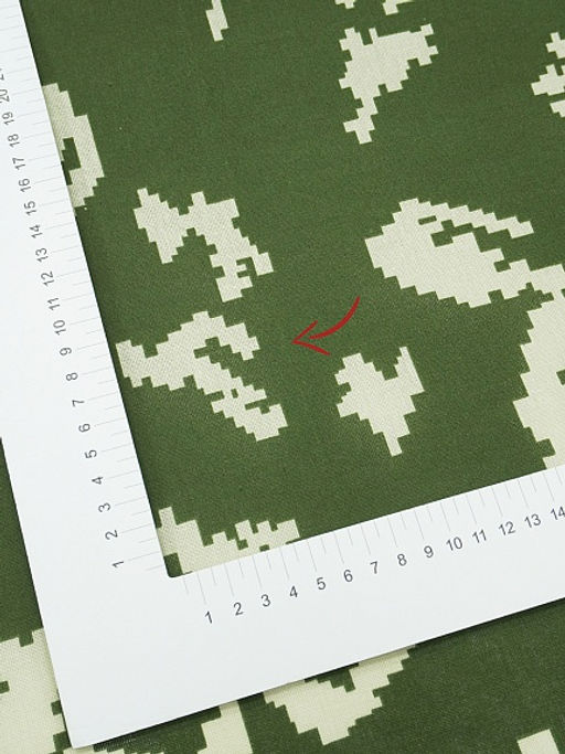 Бязь Камуфляж - березка цв.хаки/св.салатовый, СОРТ2, ш.1.5м, хлопок-100 %, 125гр/м.кв - Купава фото 5