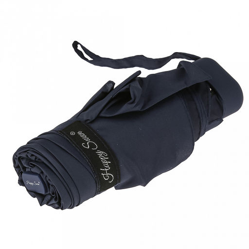 Зонт-мини механический Моно ткань эпонж (полиэстер), 6 лучей, д/купола 88см h50см, 5 сложений, 17см в сложенном виде, механизм против ветра, ручка с покрытием soft-touch, цвет темно-синий, 184гр (Китай) - Домашняя Мода фото 7