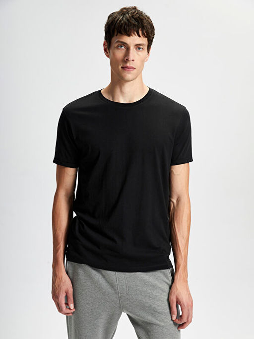 Bisiklet Yaka Penye Erkek Ti??rt