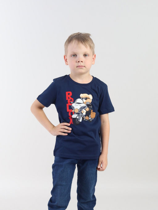 CRB wear / CWKB 63962-41 Футболка для мальчика,темно-синий/Ex.Cherubino