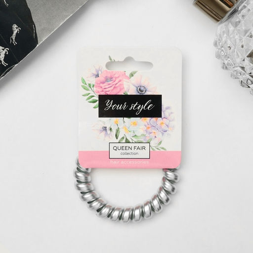 Цена за 5 шт. Резинка для волос «Пружинка», матовый перелив, d=5.5 см