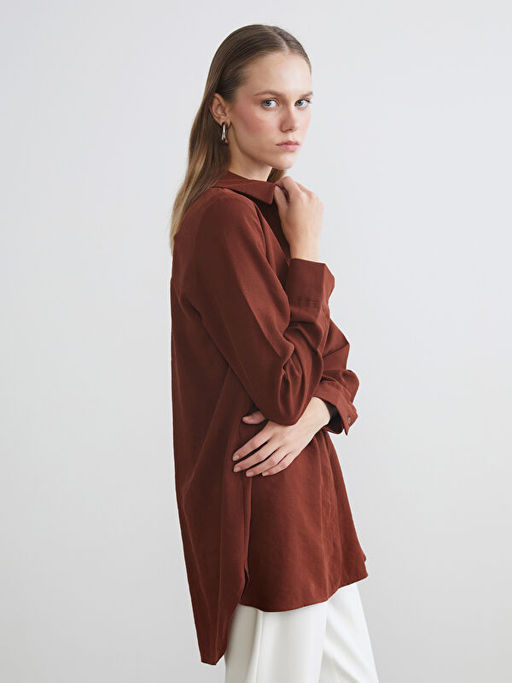 Modal Kar???ml? Kad?n G?mlek Tunik