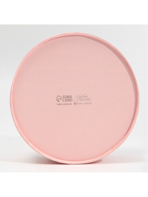 Коробка для макарун, кондитерская упаковка тубус с окном, «Цветы» 16 х 16 х 5 см