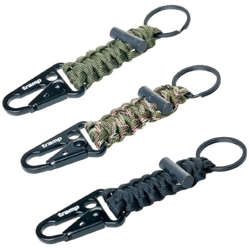 Tramp брелок паракордовый для ключей (карабин/кольцо для ключей/огниво)  фото 3