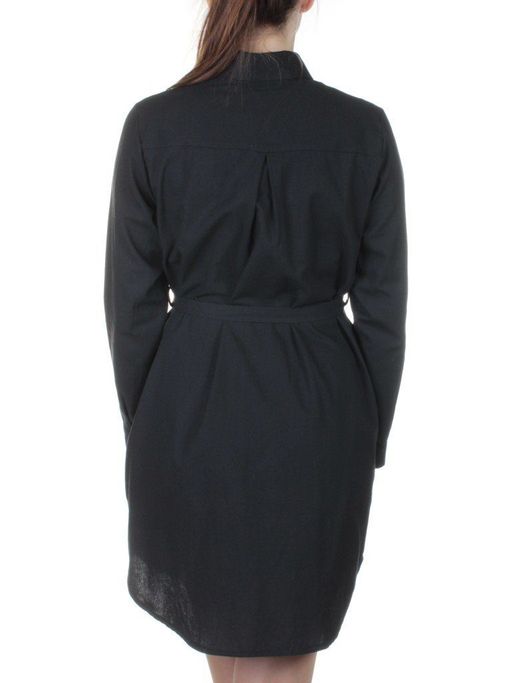 803 BLACK Платье хлопковое с воротником Fashion