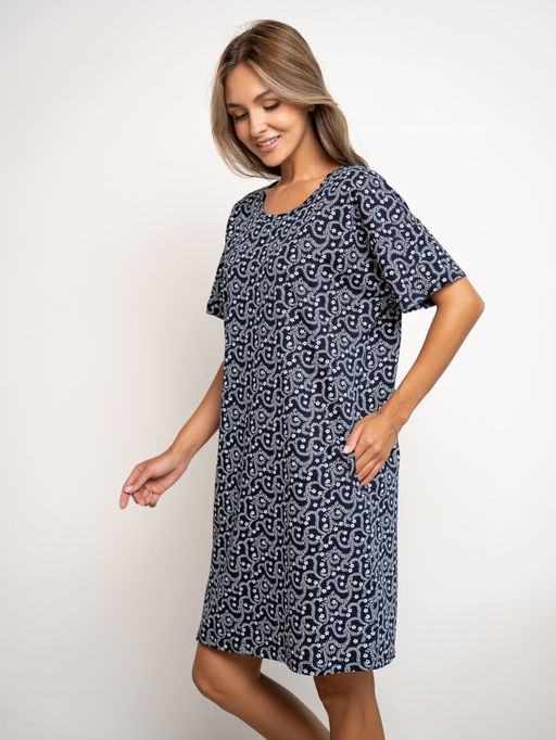 Туника жен.арт.388-13,бело-синяя - Binita фото 2