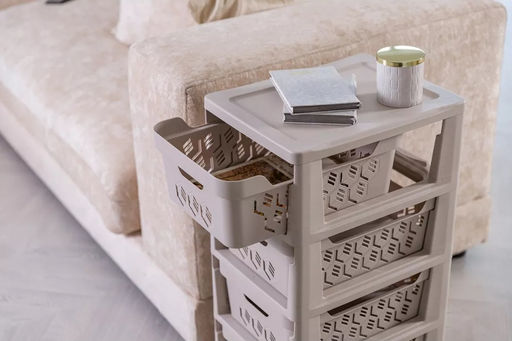 Комод на колесиках DELUXE, 4 ящика, 300*385*690 мм арт. С32769