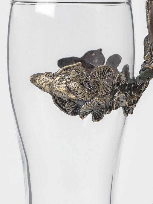 Пивной бокал 500 мл Щука, подарочный, стекло, металл - Simaland фото 2