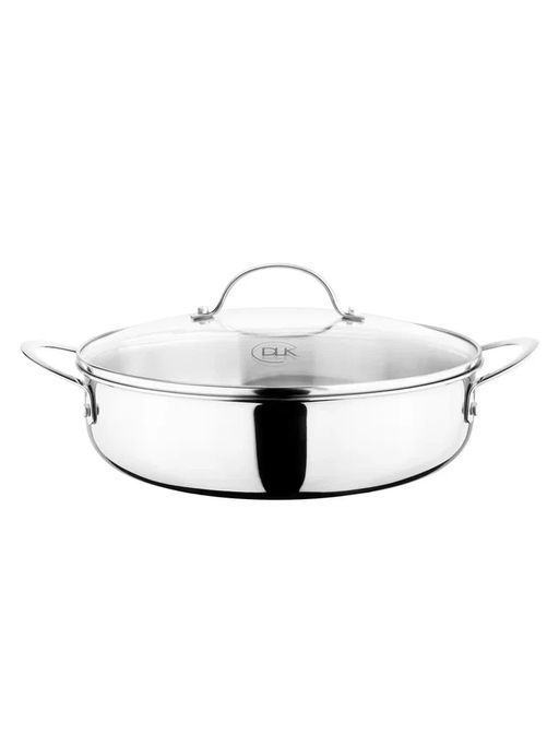 Сотейник с крышкой стеклянной из нержавеющей стали (3-х слойный) 26x7 см (2.6 л), арт. 3550-26 - D.L.K. фото 5