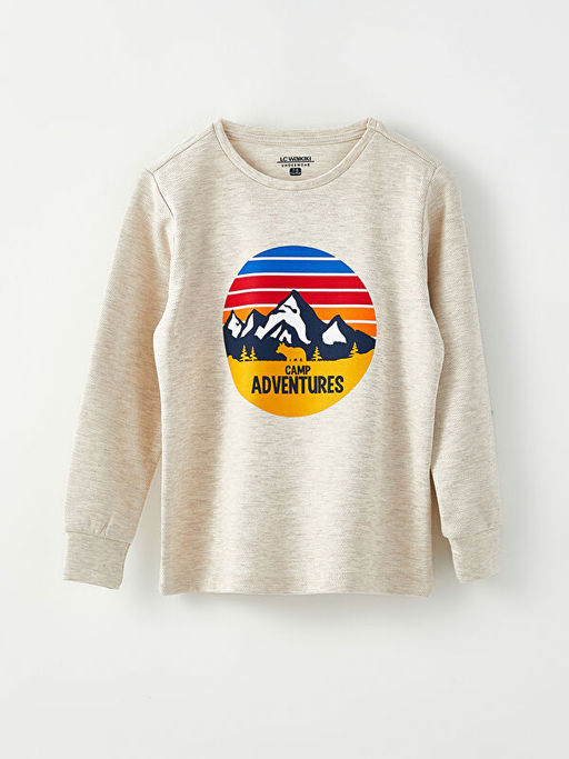 Bisiklet Yaka Bask?l? Uzun Kollu Erkek ?ocuk Pijama Tak?m? - Waikiki фото 2