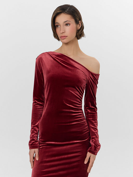 Платье женское Mark Formelle x Ольга Бузова бордовое