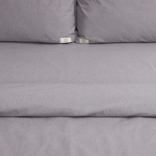 Постельное бельё Этель Denim евро, 200х220см, 220х240см, 50х70-2шт, цвет серый, жатый хлопок, 140 г/м2  фото 3