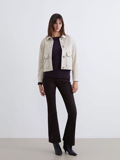 G?mlek Yaka S?et G?r?n?ml? Kad?n Ceket