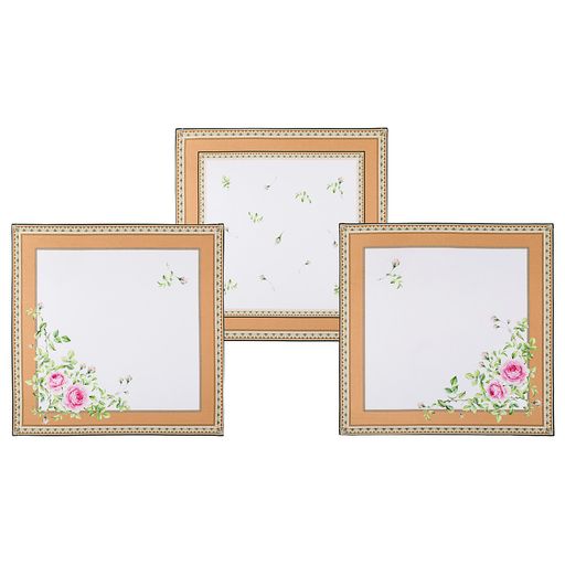НАБОР САЛФЕТОК ИЗ 3 ШТ. ГАРДЕН 40*40 СМ., ПЕСОЧНЫЙ, 100