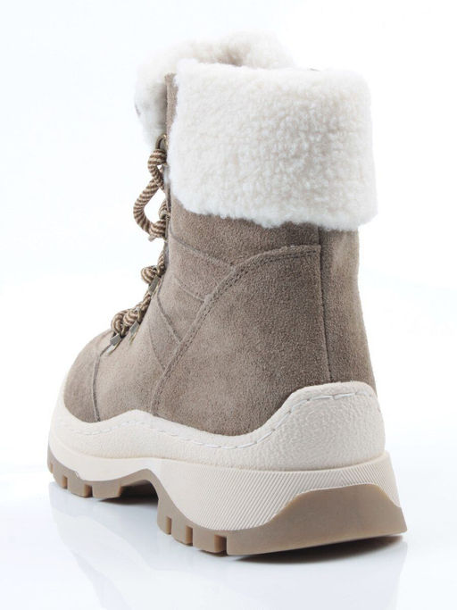04-PAAG97-1Z KHAKI Ботинки зимние женские (натуральная замша, 100% шерсть)
