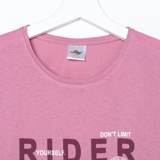 Футболка мужская, цвет розовый, размер 46