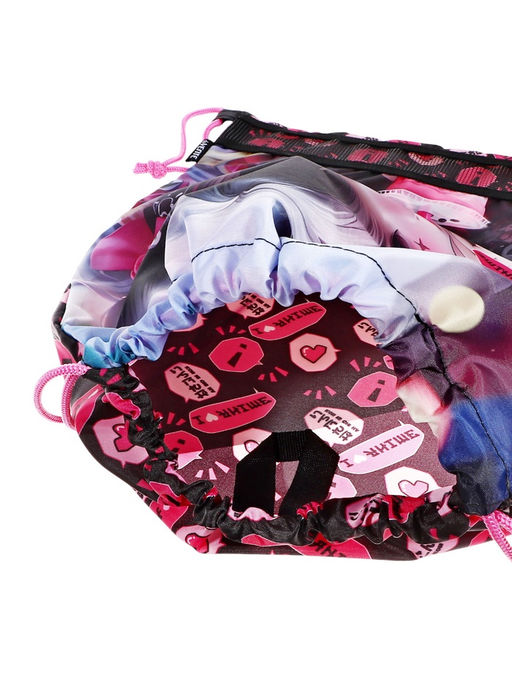 Мешок для обуви deVENTE на шнурке, с сеткой, принтом, размер 47×1×40 см, разноцветный