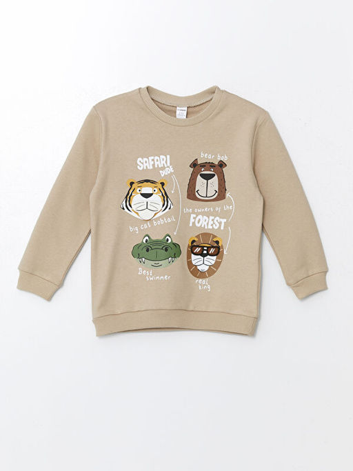 Bisiklet Yaka Erkek Bebek Sweatshirt