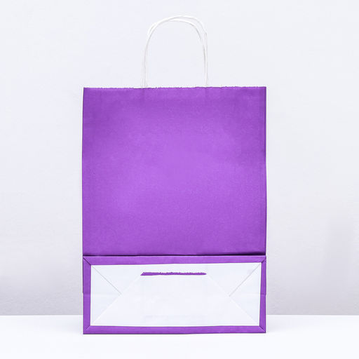 Цена за 10 шт. Пакет крафт Сиреневый, 24 х 10 х 32 см - UPAK LAND фото 2