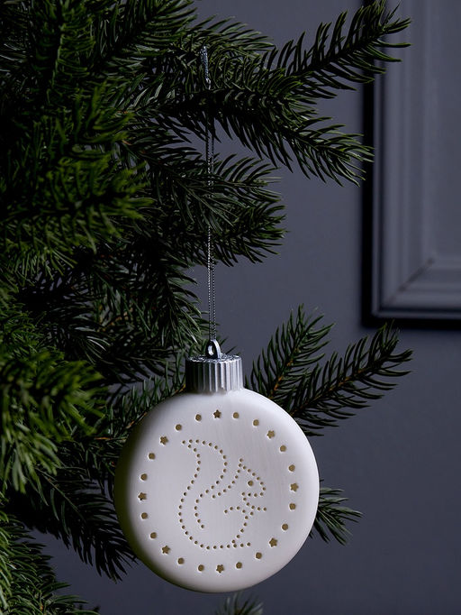 Ёлочный шар Белка, 8.73.19.8 см, 1 LED, от батареек LR443, свечение тёплое белое - Luazon lighting фото 2