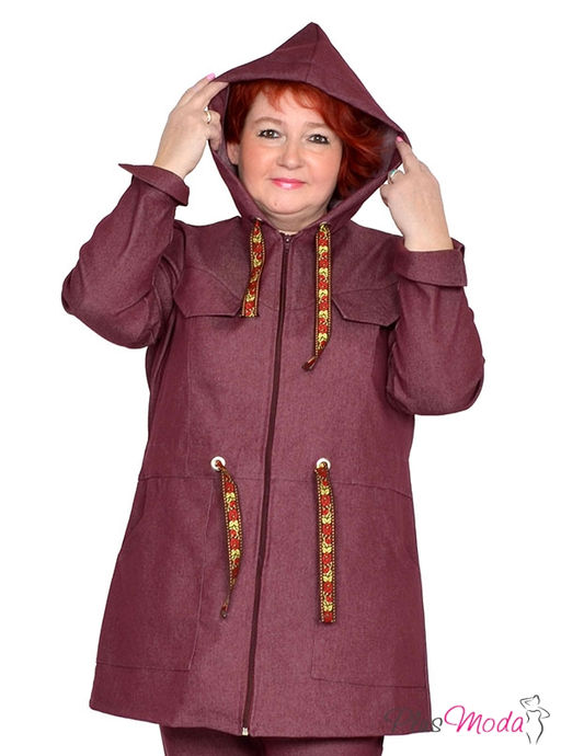 Парка Модель №1485 размеры 44-84 - Plusmoda фото 4