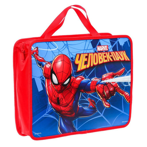 Папка с ручками пластик А4 75 мм 330×260 ПМ-А4-26 «Человек-паук»