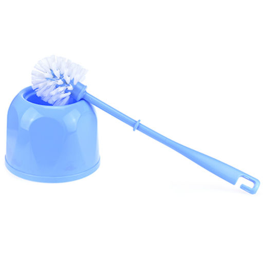 Ерш унитазный пластмассовый "Стандарт" h39,5см, с подставкой д16см, h12см, голубой (Россия)