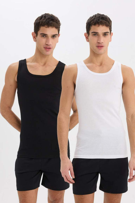 Slim Fit Dar Kesim Ribana 2li Atlet - Defacto фото 2