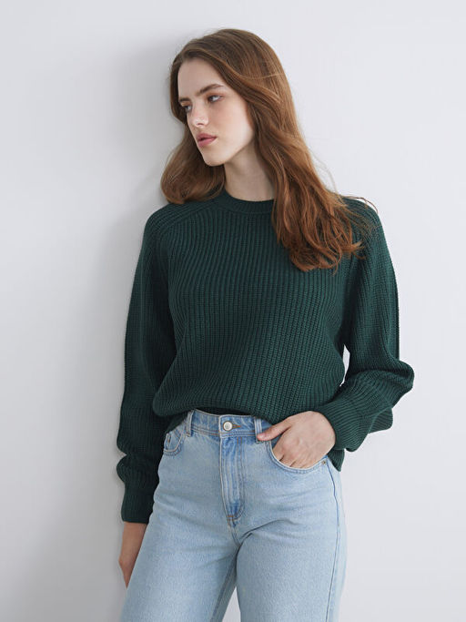 Bisiklet Yaka Kad?n Triko Kazak