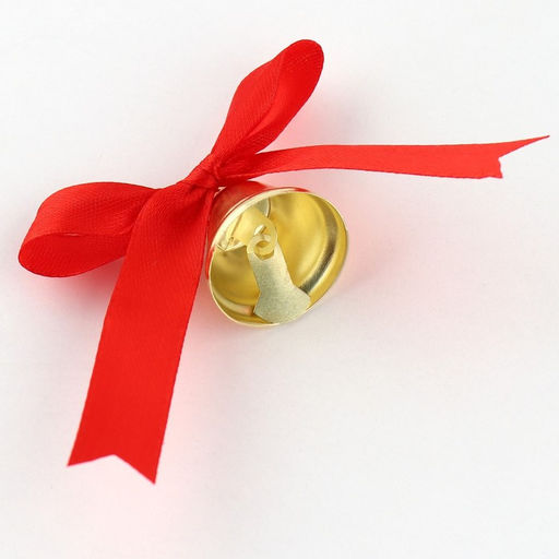 Цена за 5 шт. Колокольчик на булавке с бантом, красный, d = 2,6 см - Simaland фото 8