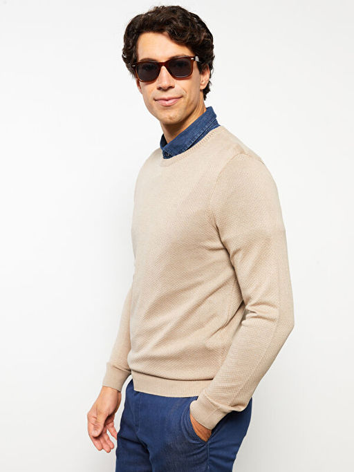 Bisiklet Yaka Erkek Triko Kazak