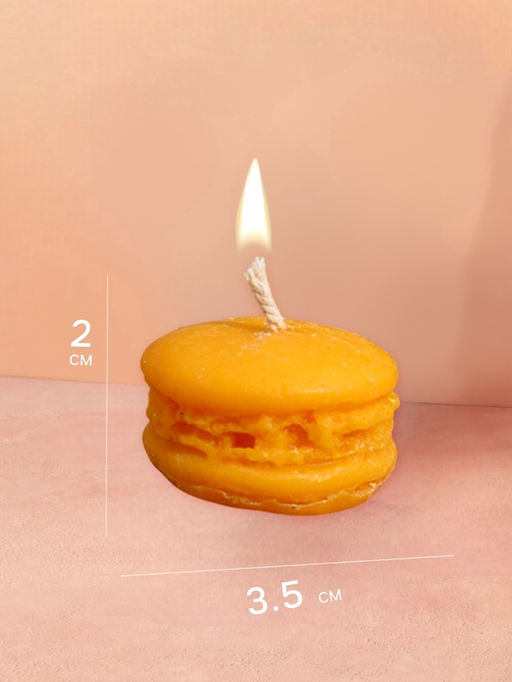 Цена за 4 шт. Свеча "Макарун" 3,5х3,5х2 см, соевый воск МИКС
