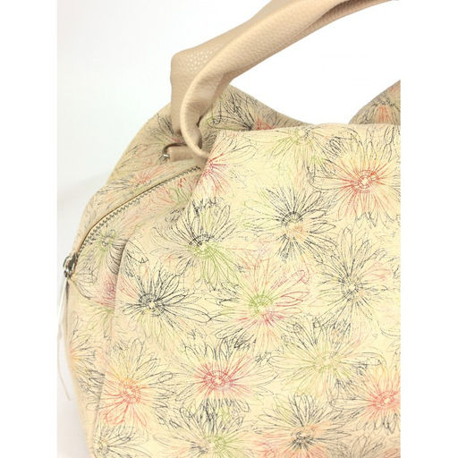 Сумка женская натуральная кожа ADEL-318/ММ (отделка ИСК/КОЖА) . 1 отд, плечевой ремень, бежевый 263988 - Adelia фото 4