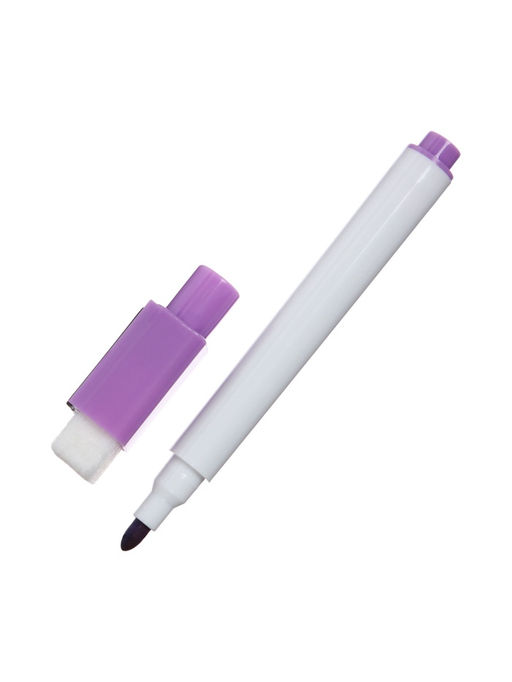 Цена за 100 шт. Маркер для доски, сиреневый, узел 2 мм, с магнитом, с губкой