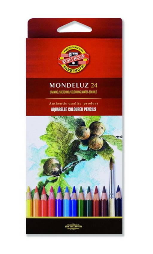 Карандаши Koh-i-Noor акварельные "Mondeluz" 24цв. (3718024001KSRU)