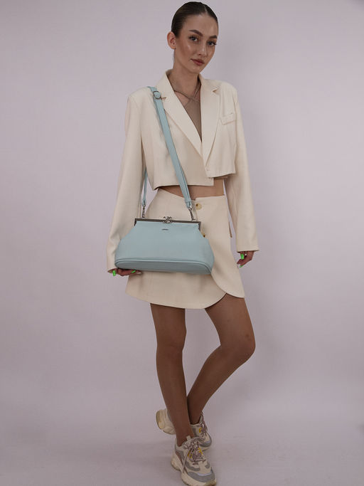 LACCOMA сумка Фиона-Ф826-голубой эко кожа хлопок  фото 6