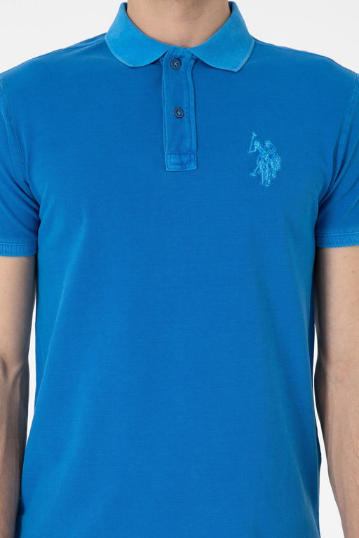 Erkek Slim Fit Polo Yaka Kobalt Y_kamal_ Basic Ti__rt Sepette S_rpriz _ndirim - U.s. polo assn фото 6