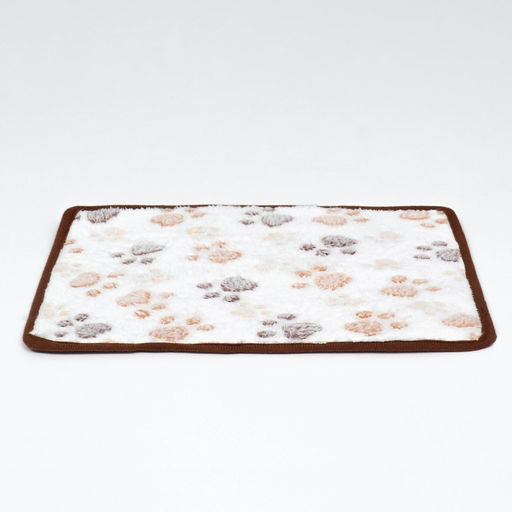 Коврик для отдыха животных, двусторонний (флис+ротанг), 35 х 25 см, белый - Пижон фото 2