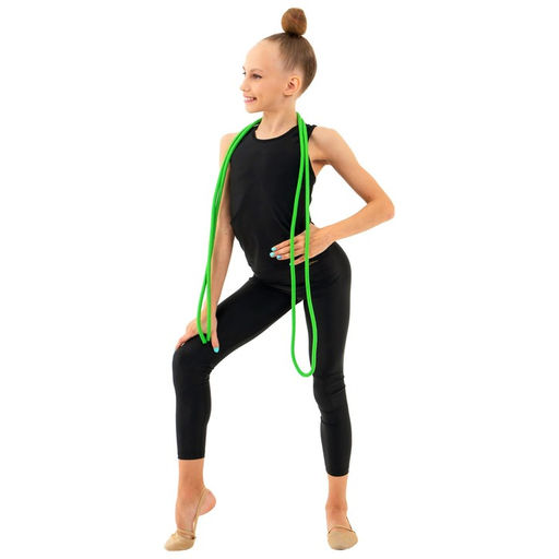 Скакалка гимнастическая Grace Dance, 3 м, цвет зелёный  фото 7