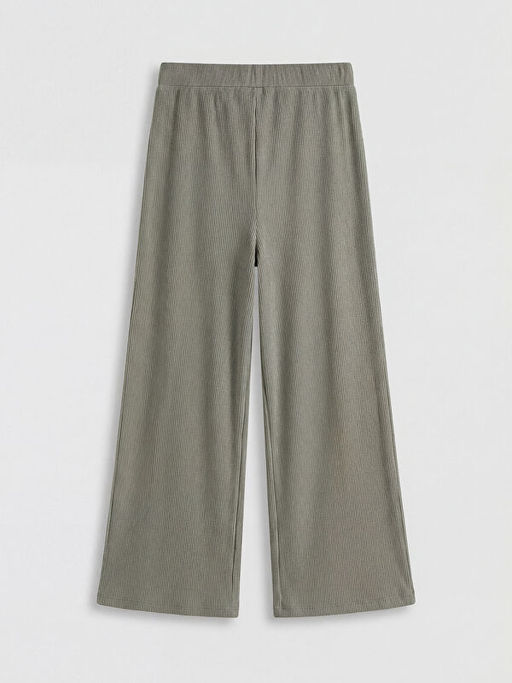 Beli Lastikli ?izgili Kad?n Pantolon