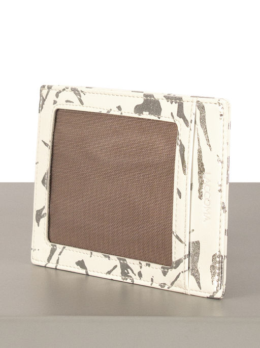 LACCOMA кредитница LA-6888-белый-серебристый натуральная кожа фото 2