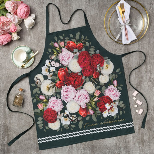 Фартук Этель Flowers, 60?70 см, 100% хлопок, саржа 190 г/м?