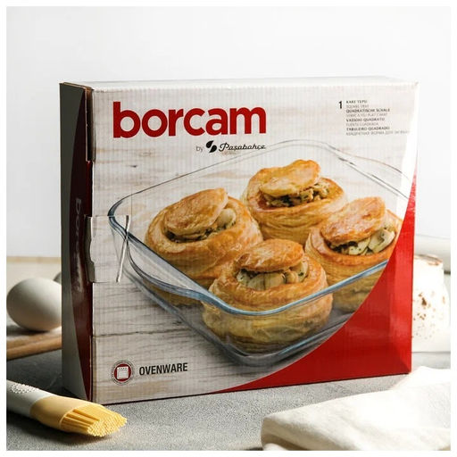 BORCAM Форма для запекания квадр. с ручками 256*220 мм, арт.59034 (1017151) КОРОБКА