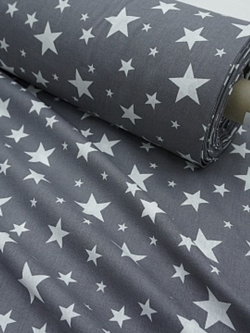 Бязь Звездное монако цв.графитово-серый, ш.2.2м, хлопок-100%, 110гр/м.кв