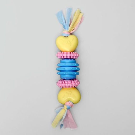 Игрушка жевательная для собак Пижон Premium на верёвке, 5 элементов, термопластичная резина, микс  фото 2