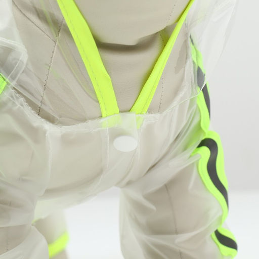 Дождевик-комбинезон для собак, р-р M (ДС 30, ОГ 42 см, вес 5-8 кг), прозрачный-жёлтый - Simaland фото 18