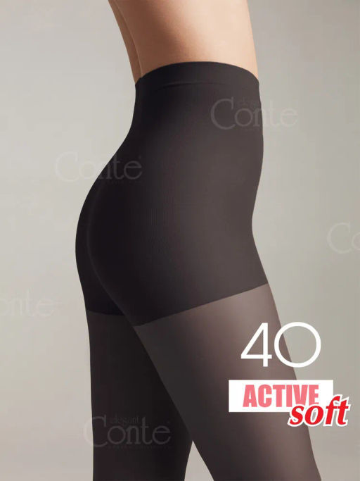 Колготки Conte Elegant Active Soft массажный эффект чёрные  фото 8